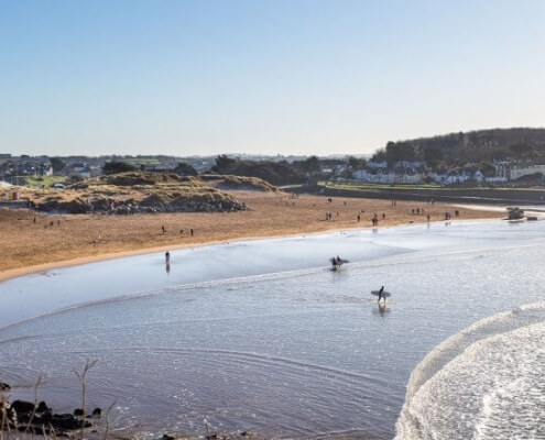 Beach in Bude near Cavanna Homes new development