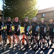 Picture of the Cavanna Homes cycling Team with the bikes