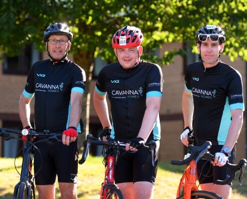 picture of Cavanna Homes' charity cycling team members