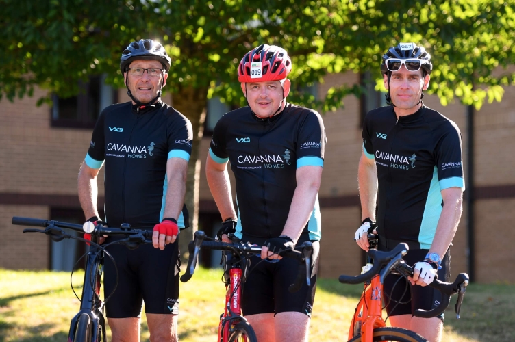 picture of Cavanna Homes' charity cycling team members