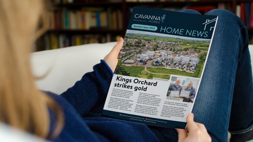 picture of person reading Home News magazine