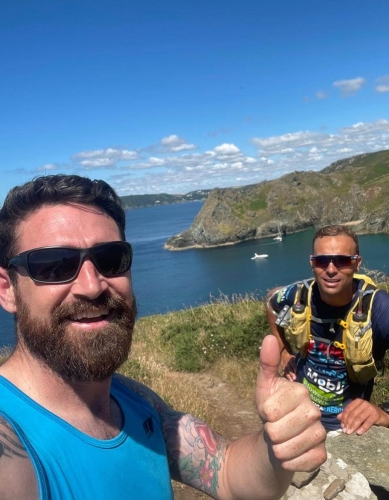 Guy Jary and Paul Minter on their fundraising marathon