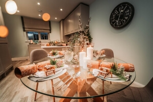 Festive dining table setting