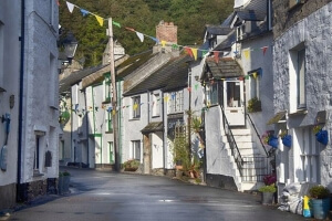 Clovelly street view in Devon