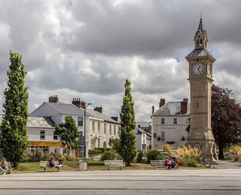 Barnstaple square, with the clock tower at its centre