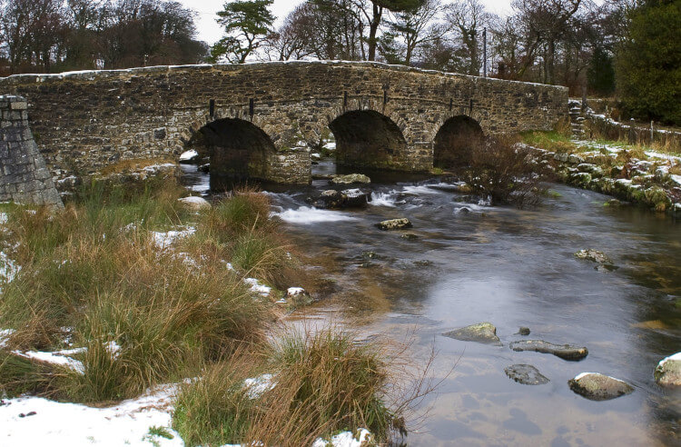 Postbridge in Dartmoor during the winter