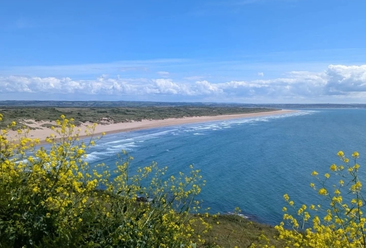 View of Saunton Sands beach